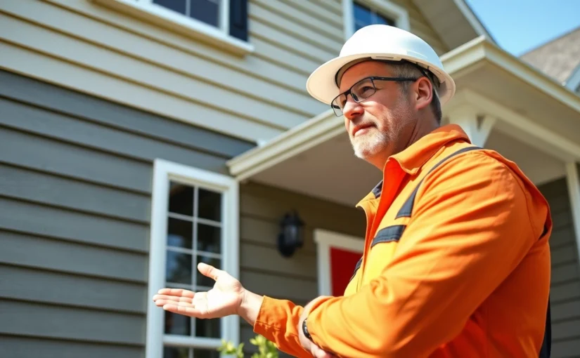 A professional siding contractor installing durable vinyl siding on a residential home for enhanced curb appeal and protection.