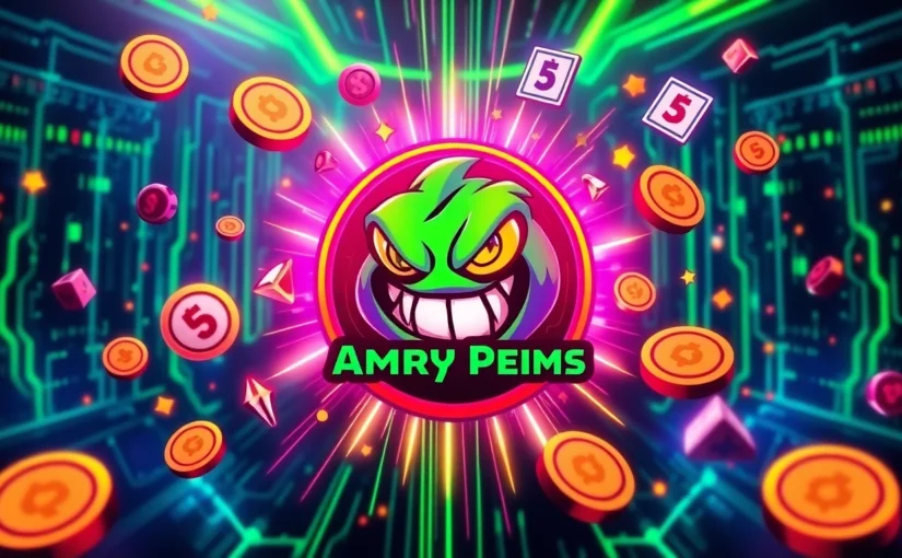 Engaging scene of Angry Pepe Meme Coins representing community-driven crypto with gambling